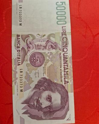 banconota da 50000lire Bernini qsp 