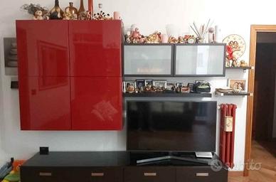 mobile pax rosso e marrone nero ikea 