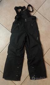 pantalone sci nero bambino wedze 6 anni