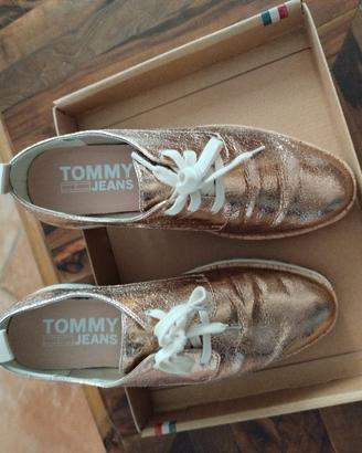 Scarpe Stringate Platform Tommy Jeans – Oro Rosa –