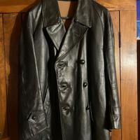 Giubbotto lungo in pelle vintage