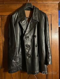 Giubbotto lungo in pelle vintage