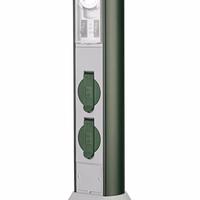 Colonna con prese elettriche da giardino con temp