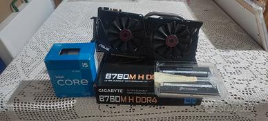 Scheda madre +cpu I5 12400F+ram DDR4 +scheda video