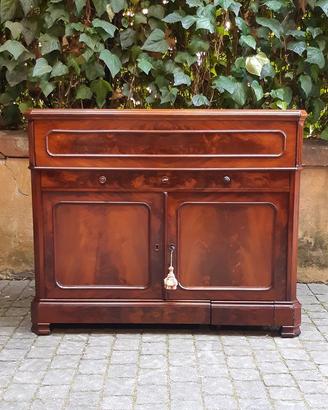 Credenza toilette antica dell'800 piuma di mogano