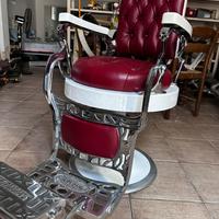 Sedia poltrona da barbiere restaurata Scuderi