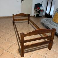 Telaio letto singolo legno 1 piazza