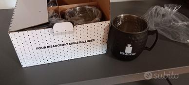 Bicchieri coktail in metallo amaretto disaronno