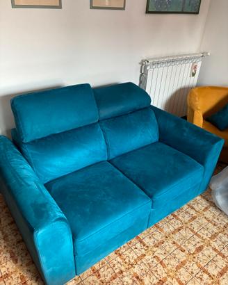 DIVANO ARTIGIANALE con CHAISE LONGUE ESTRAIBILE