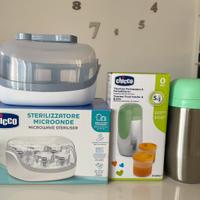 Chicco sterilizzatore e portapappa.