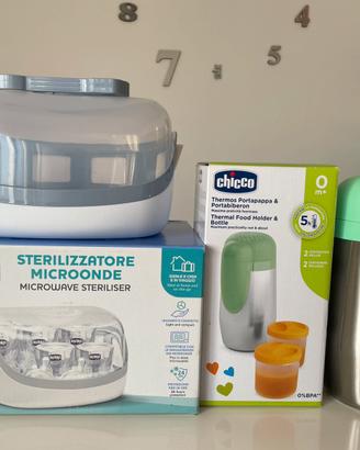 Chicco sterilizzatore e portapappa.