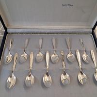 12 cucchiaini in argento 