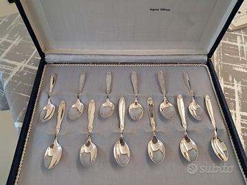 12 cucchiaini in argento 