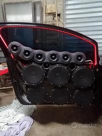 Pride car audio woofer e amplificatore 