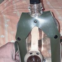 vecchia  borraccia  vetro