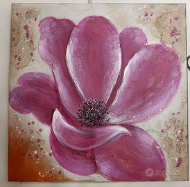 Quadro moderno dipinto ad olio su tela .