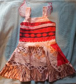 Vestito carnevale Vaiana bambina taglia 130