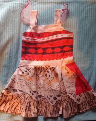 Vestito carnevale Vaiana bambina taglia 130
