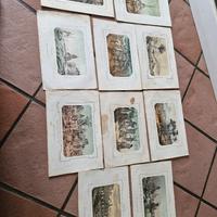 10 tavole litografiche del 1800