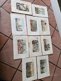 10 tavole litografiche del 1800