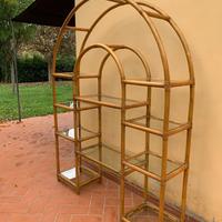 Mobile libreria porta tv in giunco