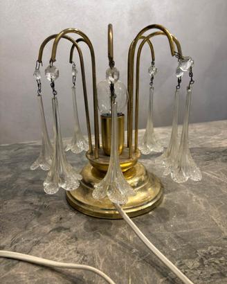 Abat Jour vintage in ottone e vetro, a Cremona