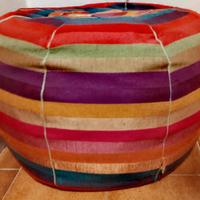 Pouf multicolor etnico