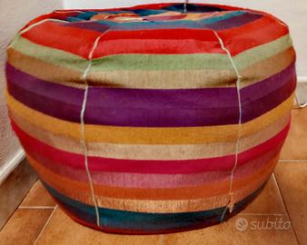 Pouf multicolor etnico