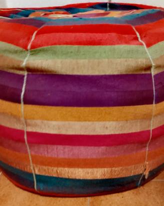 Pouf multicolor etnico