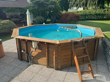 Piscina in legno da giardino