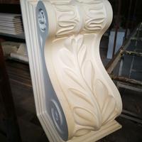 Manufatto mensola in gesso e canapa