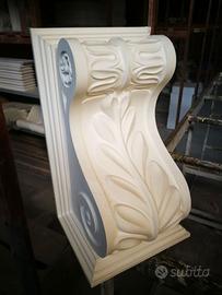 Manufatto mensola in gesso e canapa