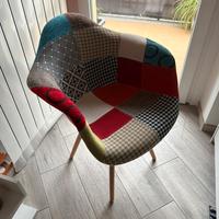 Sedia poltrona patchwork “eiffel”