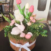 Centrotavola Pasquale Artigianale con Coniglietto