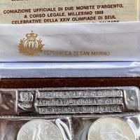 S.Marino dittico Argento XV olimpiade Calgary e Se