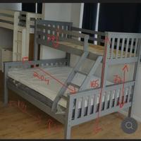 Letto a castello in legno