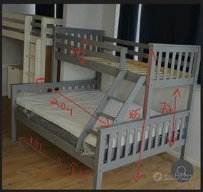Letto a castello in legno