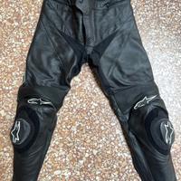 Pantaloni in pelle Alpinestars APEX con saponette