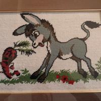 QUADRO  RICAMATO A   MEZZO PUNTO