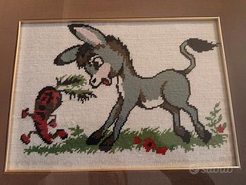 QUADRO  RICAMATO A   MEZZO PUNTO