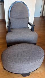 Poltrona con pouf Meridiani Collection