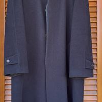 Cappotto uomo lungo blu cashmere e lana Tg 52