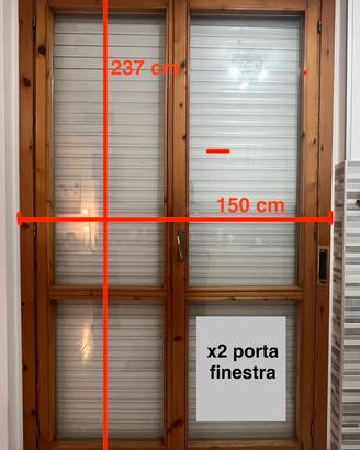 Infissi in legno usati (7 pezzi)