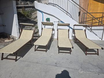 ultimo è  unico lettino  mare spiaggia in legno 