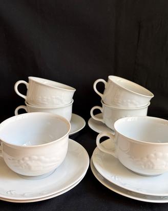 Mulino Bianco set 6 tazze colazione piattino