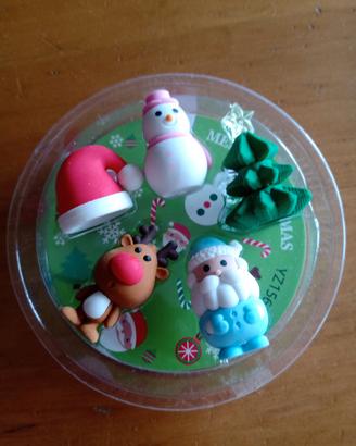 Set di 5 gommine a tema Natale 