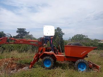 Dumper con vasca ed escavatore 