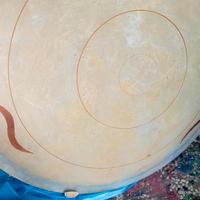 plafoniera lampada vintage vetro italy 