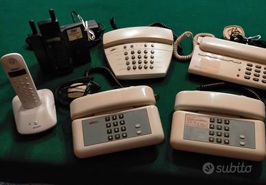 LOTTO DI 4 TELEFONI FISSI E 2 CORDLESS ANNI 90