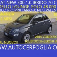 FIAT 500 1.0 hybrid Lounge 70cv-solo 48.000 km !